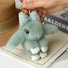 Plush Bunny Keychain Furry Faux Fur Rabbit Pendant Key Chain Soft Animal Keyring Accessory for Women Purse Backpack Decor