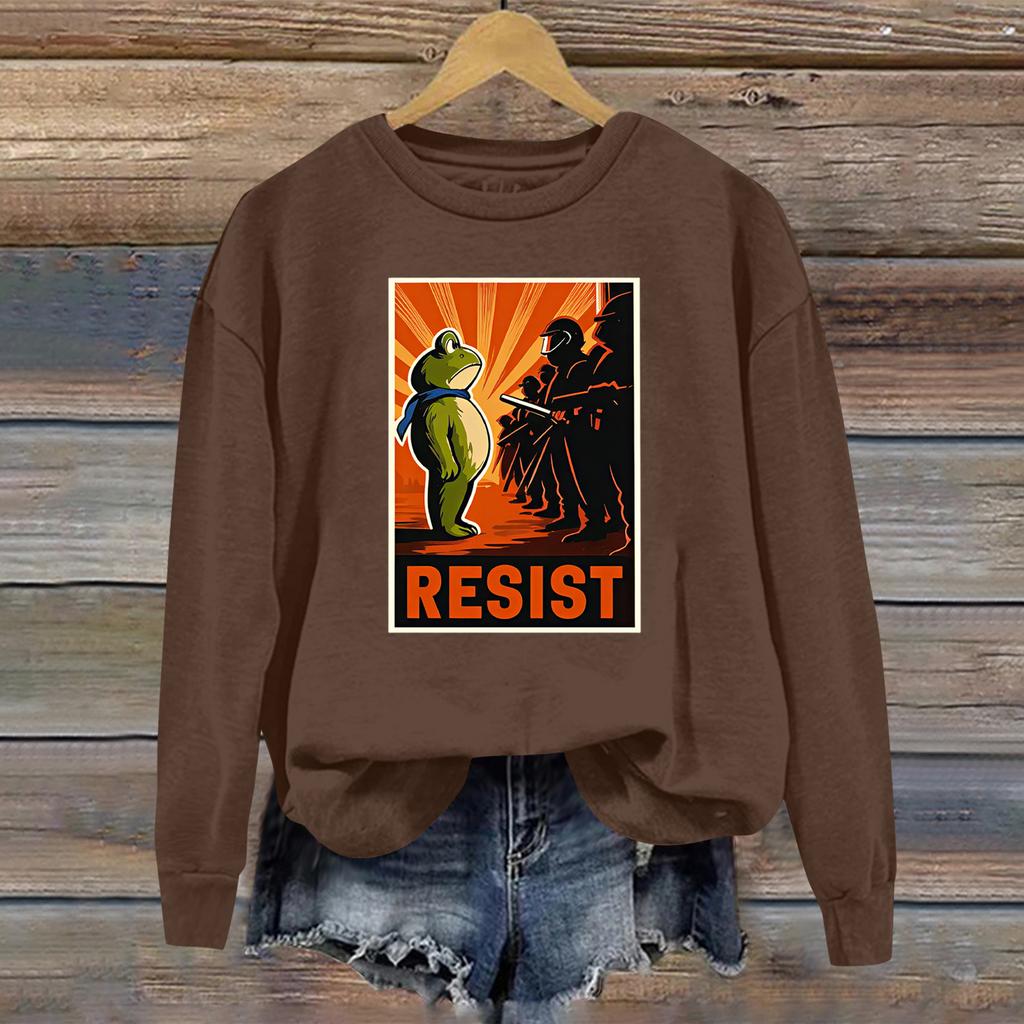 Women's Fashion Daily Versatile Casual Sweatshirts Long Sleeve Round Neck Top Sweatshirts