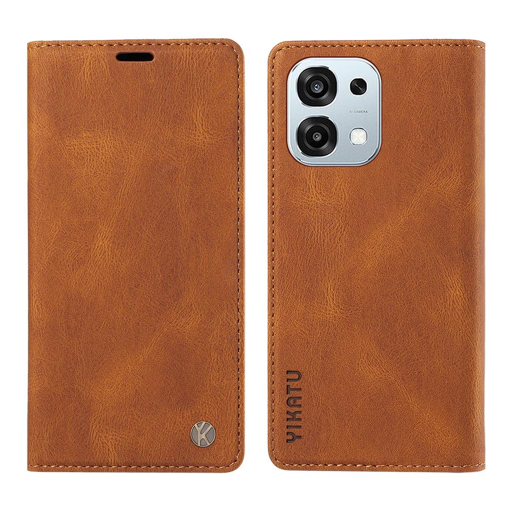 For Oppo F31 5G/Oppo A6 Pro 5G Leather Cover YIKATU YK-004 Skin-Touch Wallet Phone Cases