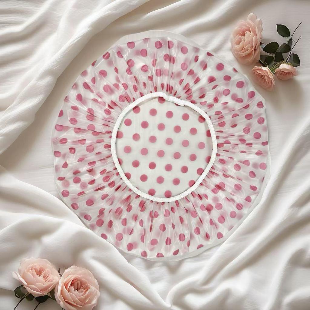 "Assorted PE Shower and Hair Care Caps for Children, Girls, Adults"