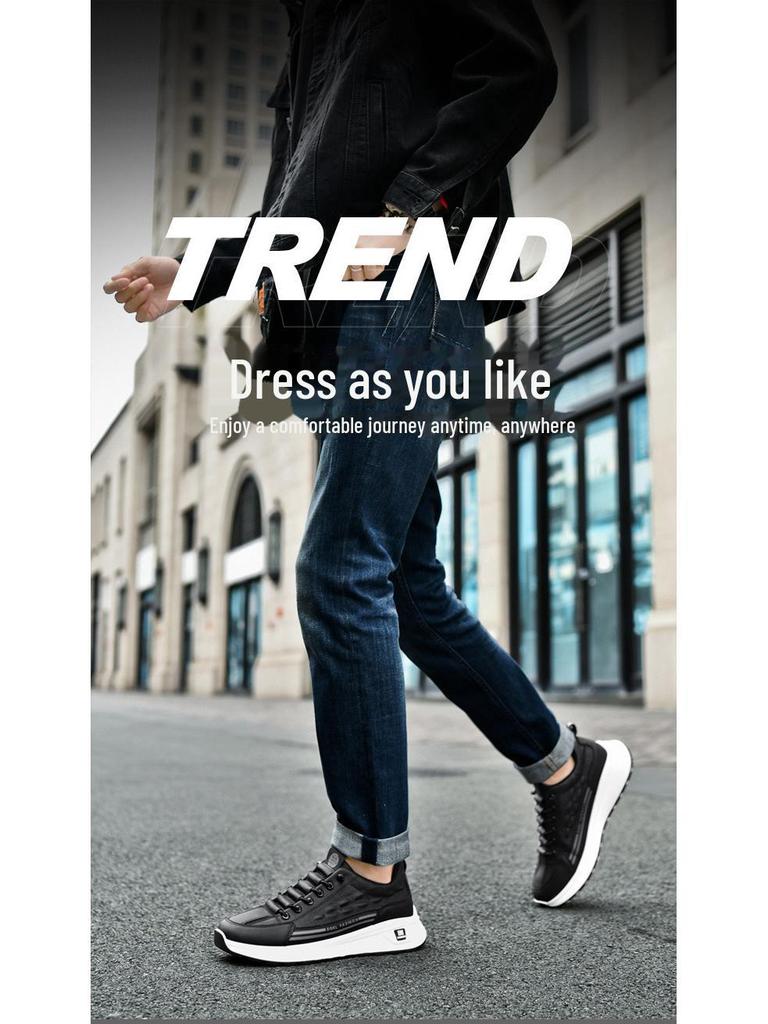 Trendy Men's Low-Top Running Shoes: 2024 Autumn/Winter Casual Sports Footwear