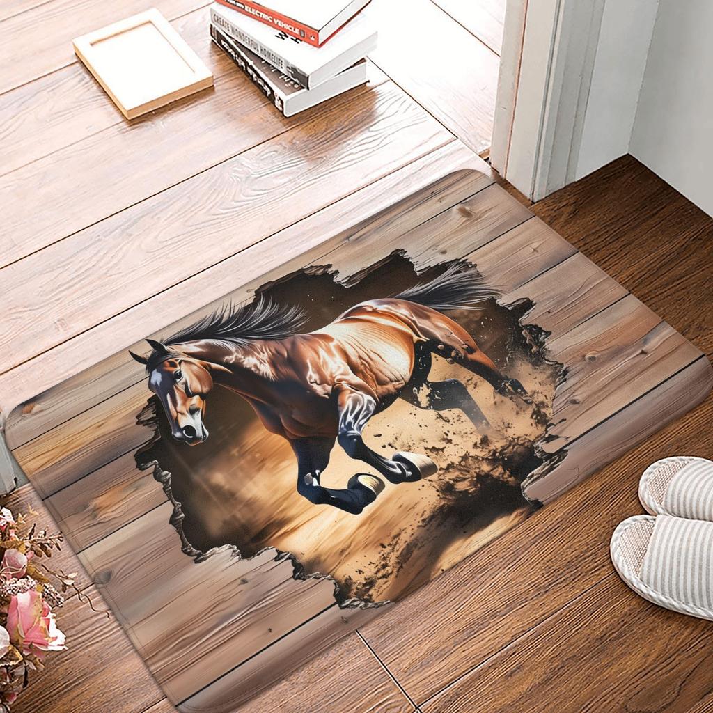 3D Visual Illusion Effect Stone Wall  Doormat Non-Slip Entrance Kitchen Bathroom Floor Door Mats  Garage Carpet Rug