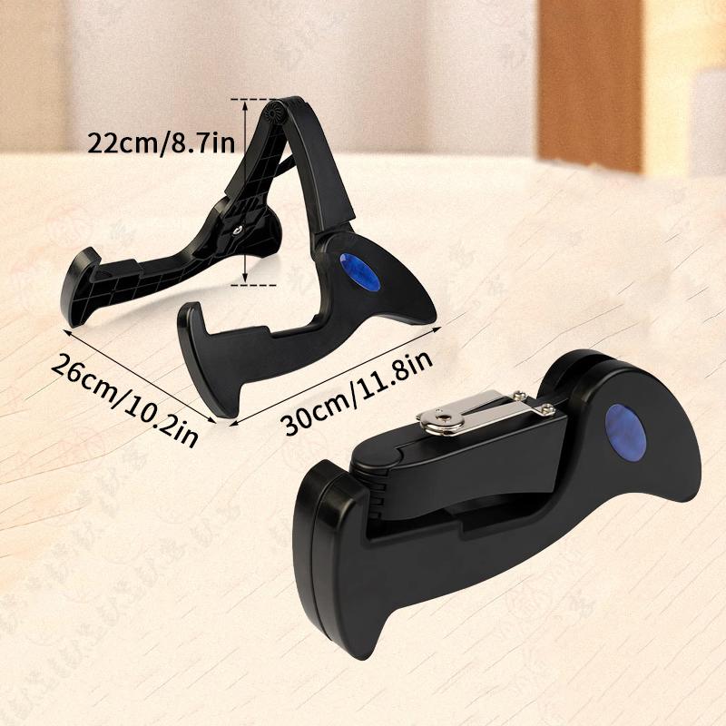 Katlanabilir A-Çerçeveli Enstrüman Standı - Mükemmel Kaymaz Stabilite, Tüm Boyutlardaki Akustik ve Elektrik Gitarlar İçin Taşınabilir ABS Stand