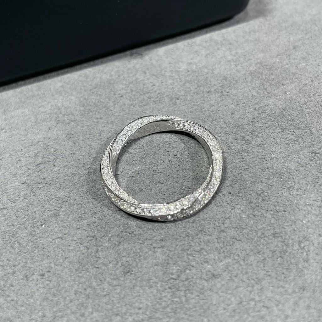 Neue Heiße Marke Vintage Damenringe Luxusschmuck Für Frauen Voll Diamant Designer Mode Reines 925er Silber Damen Partyringe