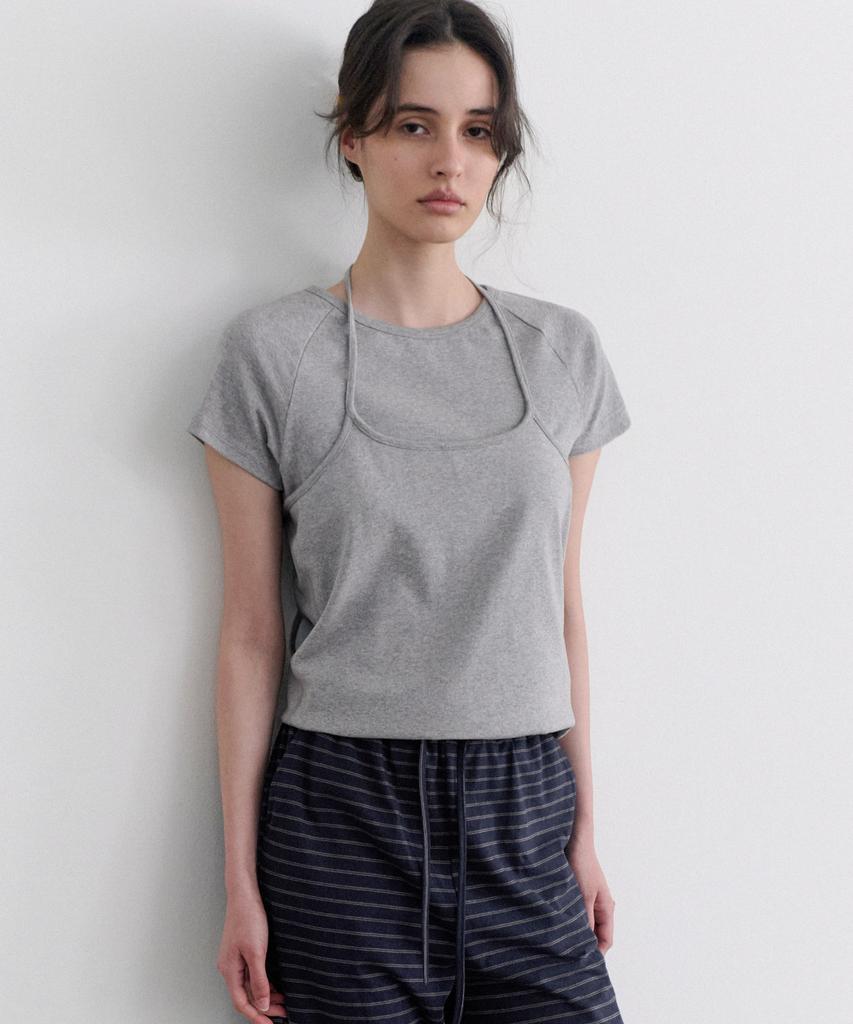 ANDNEEDS Oster Two Way Short Sleeve (Melange Gray)