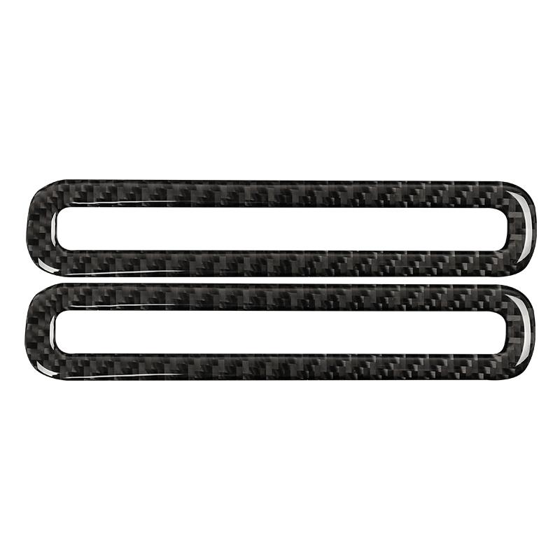 For Ford Mustang GT 2015- Car Accessories Carbon Fiber Auto Side Door Defogger Air Vent Outlet Frame Sticker Interior Trim