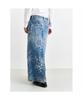Anggae Flower Hline Skirt Blue