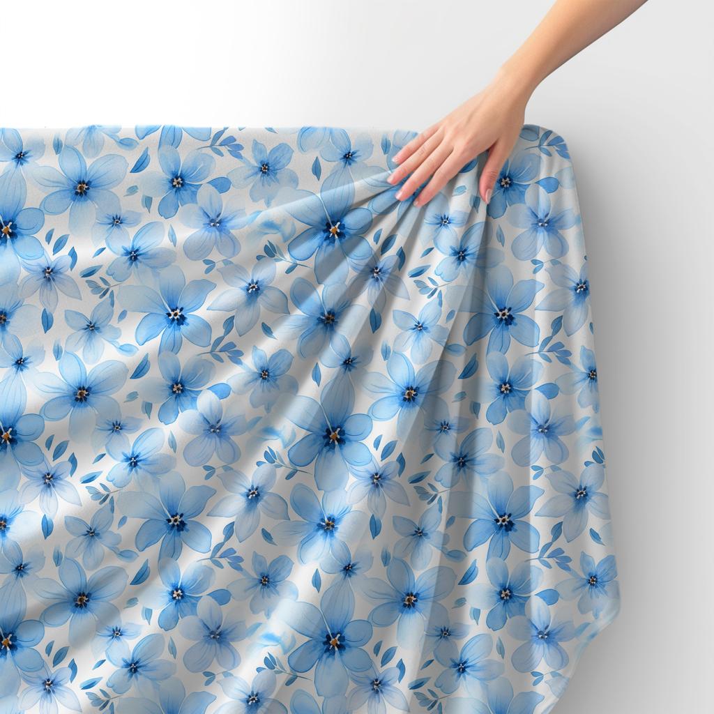 Royal Samt Stoff Polyester Zum Nähen - Motiv Blumen - Rdx2232
