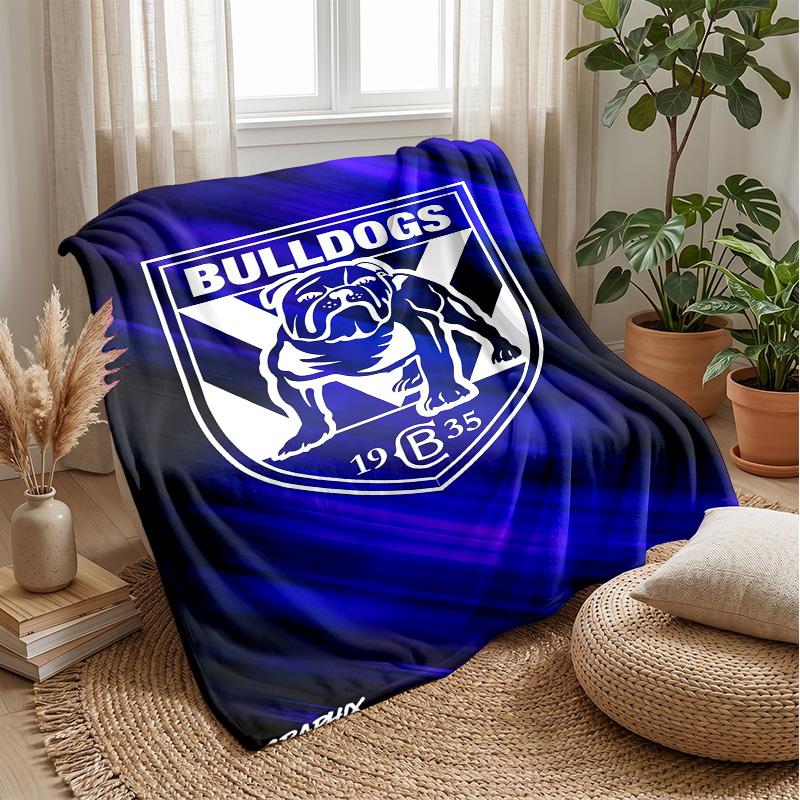 Coperta in Pile Flanella Canterbury-Bankstown Bulldogs Coperta Calda e Accogliente per Divano Letto Viaggio Uso in Tutte le Stagioni