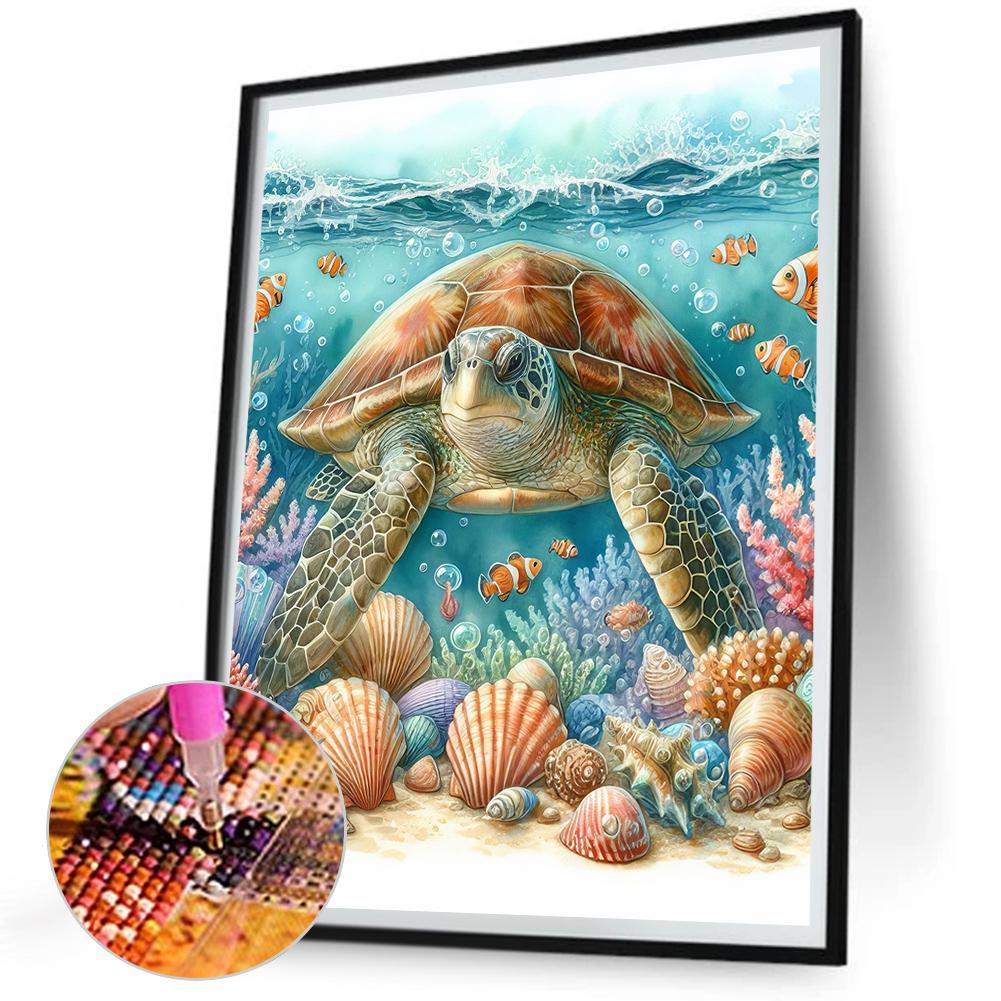 5D DIY Full Square Drill Diamond Painting Sea Turtle Kit Home Decor Art