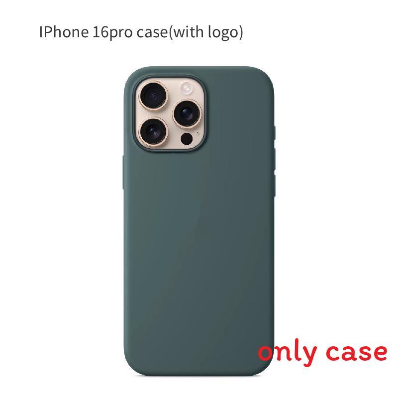 Iphone16 Pro For Solid Color Magnetic Silicone Phone Protective Case With Logo