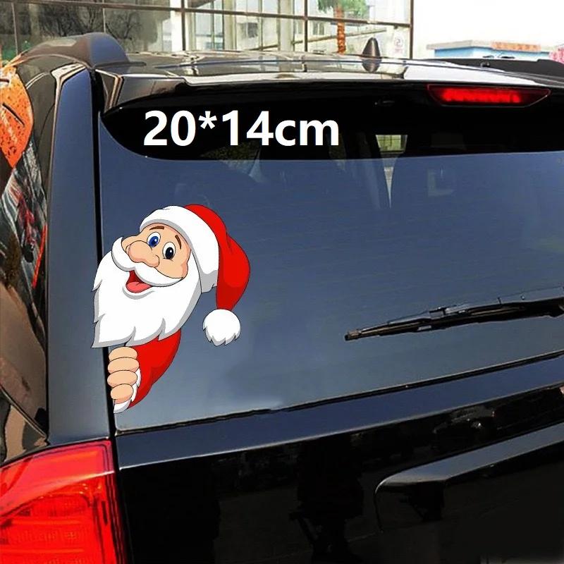 Auto Dekorieren Weihnachten Weihnachtsmann Winkender Aufkleber Auto Heckwischer Aufkleber Windschutzscheibenwischer Aufkleber Anhänger Heckwischer Aufkleber Niedliches Auto