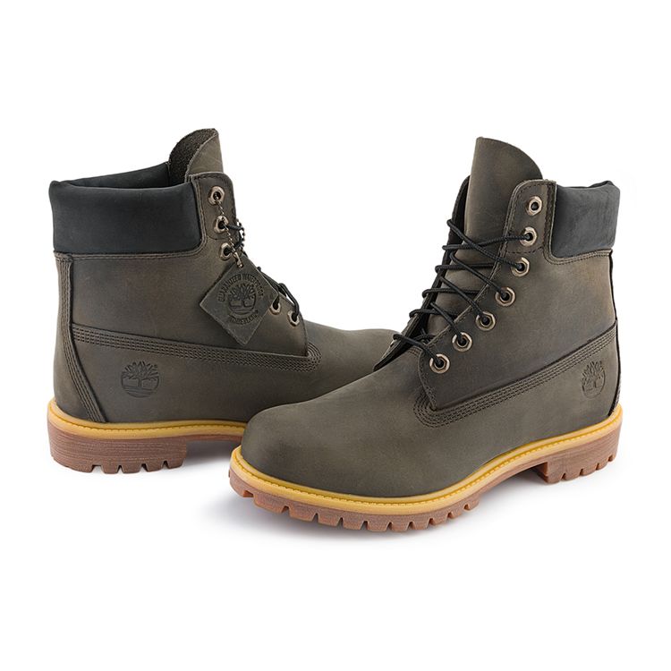 Timberland Kožené Prodyšné Vodotěsné Módní Všestranné Poloviční Holínky Pánské boty Šedé A629N