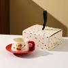 Schnauzer's High Value Coffee Cup Saucer Holiday Souvenir Set Cartoon Puppy Ceramic Cup Water Cup Event Gift
