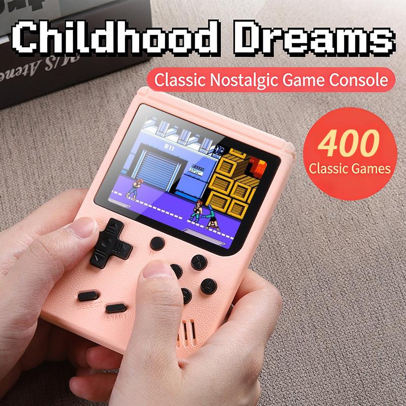 400-In-1 Macaron Dual-Player Handheld Game Console - Perfect Gift Mini Handheld Game Portable Classic Retro Games Arcad