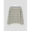 SHIFT.G Stripe Pattern Polo Neck Sweater Khaki