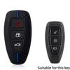 Car Key Pack For Ford St Line Fiesta Focus Mondeo Ecosport Kuga Puma Edge Escape Metallic Silicone Car Key Fob Case Accessories