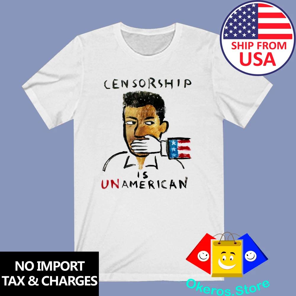 1990 Censorship Is Unamerican MTV Slogan Men s White Size S to 3XL 2XL