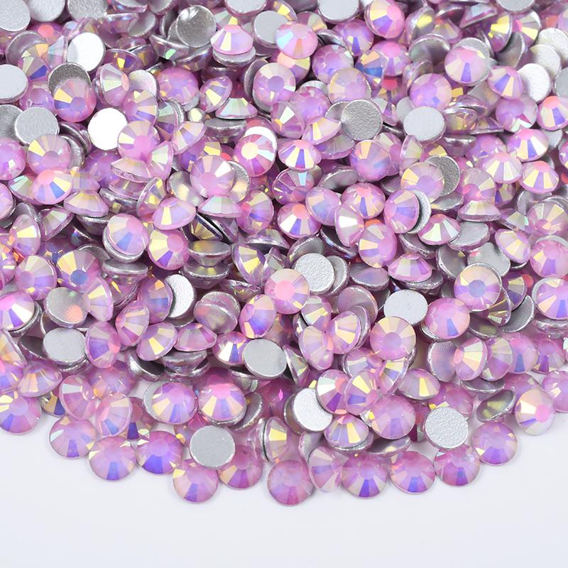 New Misty Rose Colors Glass Rhinestones SS6-SS30 Non Hotfix Crystals Flatback Crystal Rhinestones for Nail Art DIY