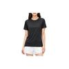 [TACVASEN] Women's Short-Sleeve T-Shirt, Quick-Drying, Black, Cooling, UV Protection, Sports, Fitness, Sweat-Wicking, Summer Wear, Black, Size M
