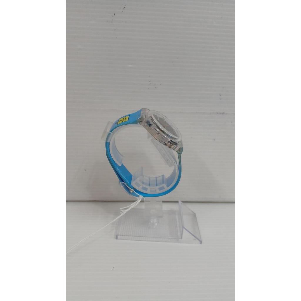 Used SWATCH BLU Flower Illustration Box Analog Quartz Watch