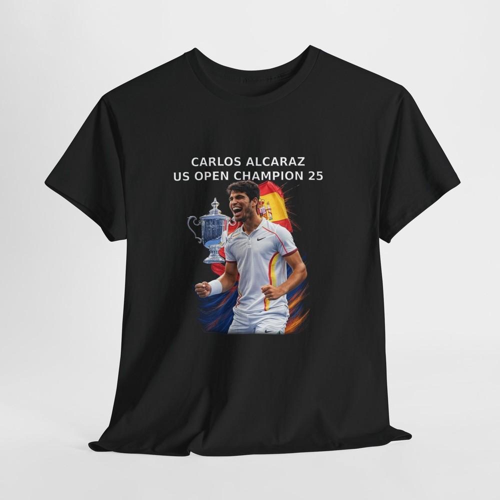 Carlos Alcaraz US Open Champion 2025 Unisex Tee, Tennis Fan Gift Shirt, Tennis Unisex T-Shirt M