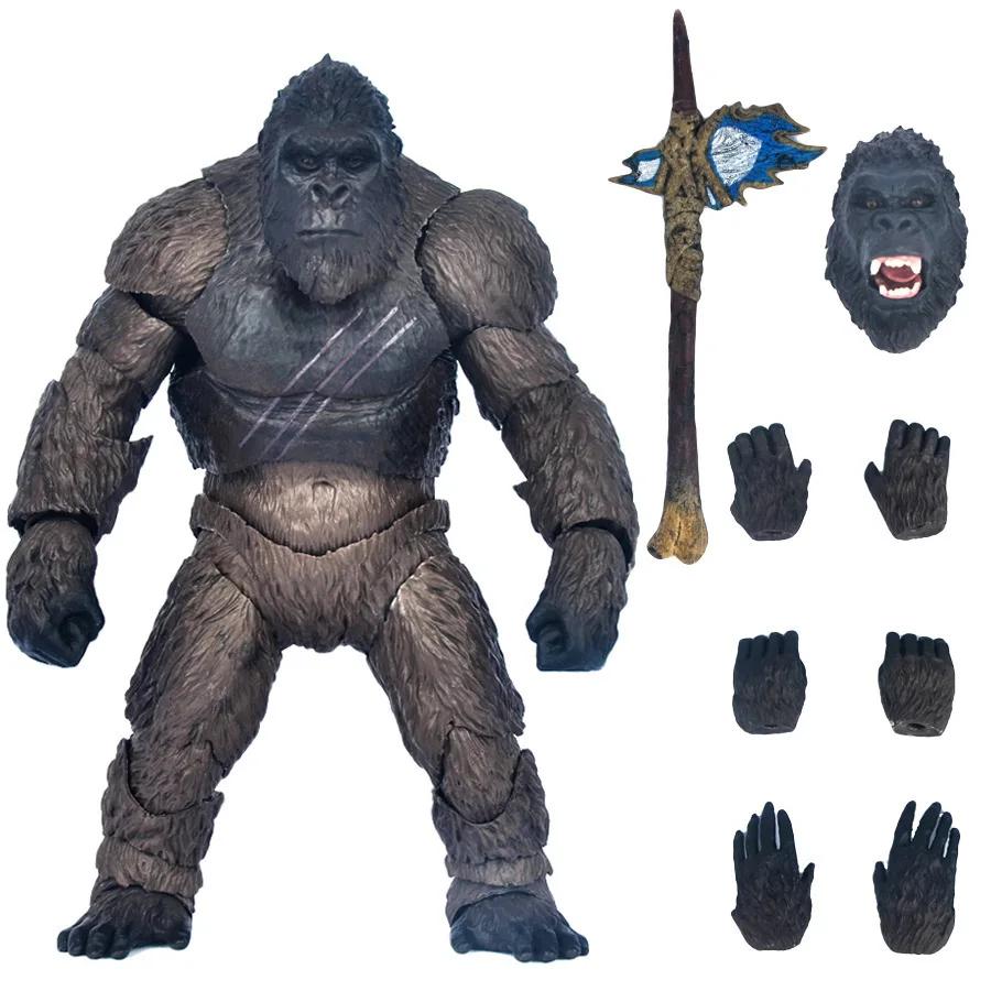 14CM 2021 King Kong Vs Godzilla Action Figure Modello Filmato Articolazioni Mobili Scimpanzé Gojira Figma Giocattoli Per Bambini Regali per Bambini