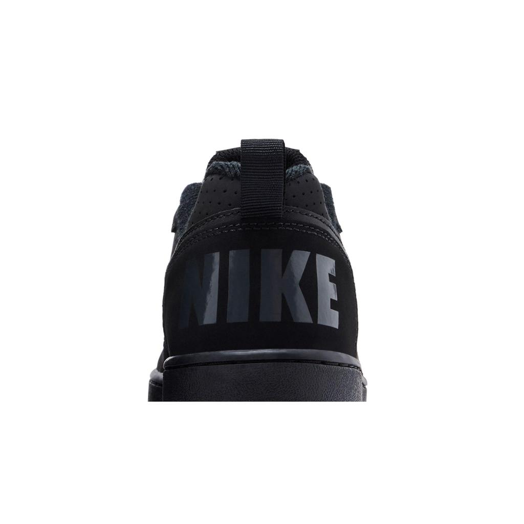 Nike Court Borough Low Grade School 'Triple Black' (Unisex) Black / Black / Black Kids' Skateboarding Shoes 839985 001