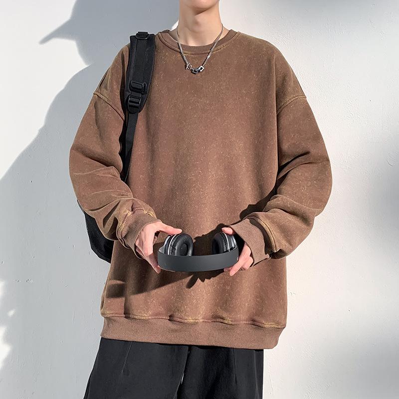 Oversized Sweatshirts Men Women Fashion Couples Crew Neck Vintage Y2K Hoodie Loose Pullover