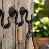 Heavy-duty Cast Iron Wall Hooks Decorative Tool Storage Rack Horticultural Hooks Household