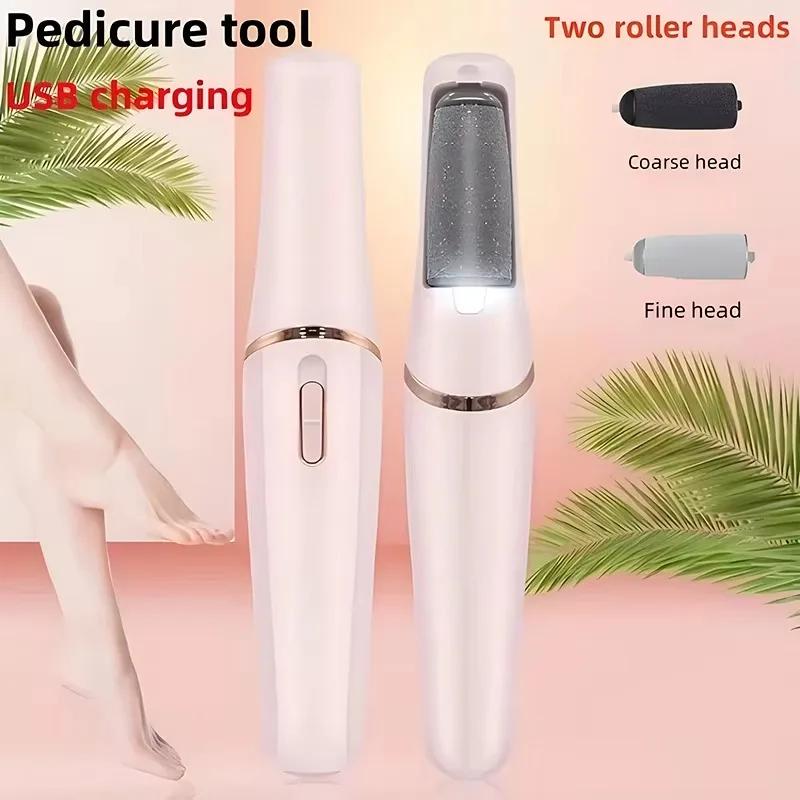 Electric Foot Callus Remover Wireless Rechargeable for Heel Dead Skin Removal Professional Pedicure File Grinder Tool Set