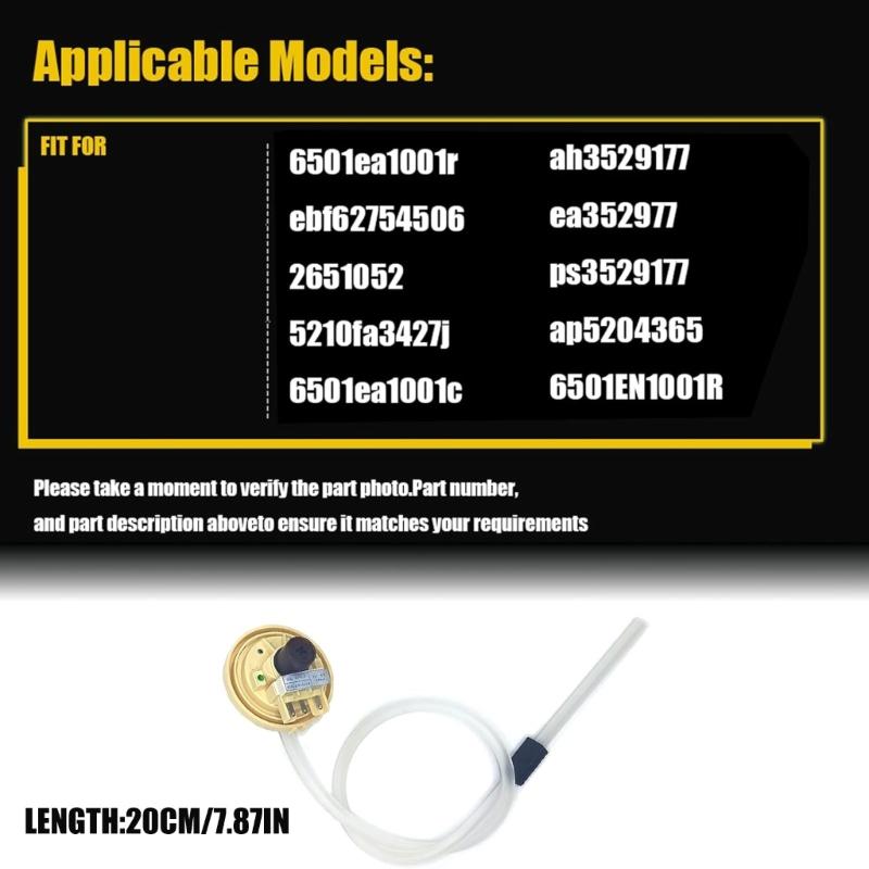 Water Level Pressure Switches for Washer 6501EN1001R Replacement Accessory Water Level Sensors Switches Easy Installation
