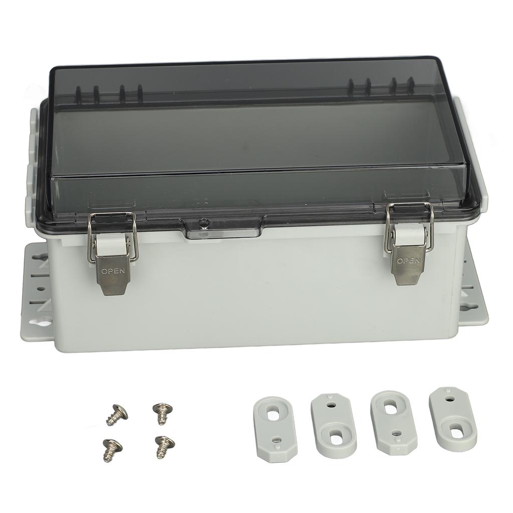 IP66 Dustproof Enclosure Waterproof Outdoor Project Junction Box ABS Plastic IP66 Dustproof Enclosure Power Electrical Box Clear
