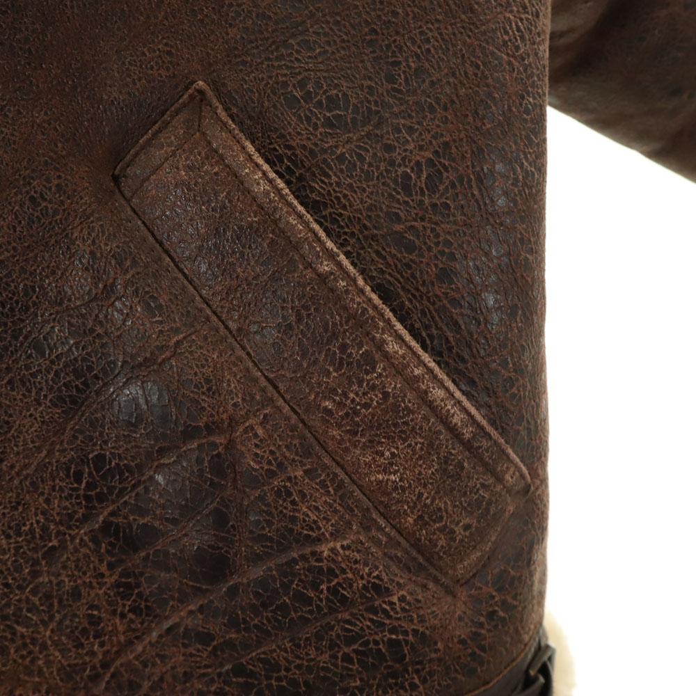 prms B-3 Mouton Flight jacket 3L Brown Biggs Men's Used