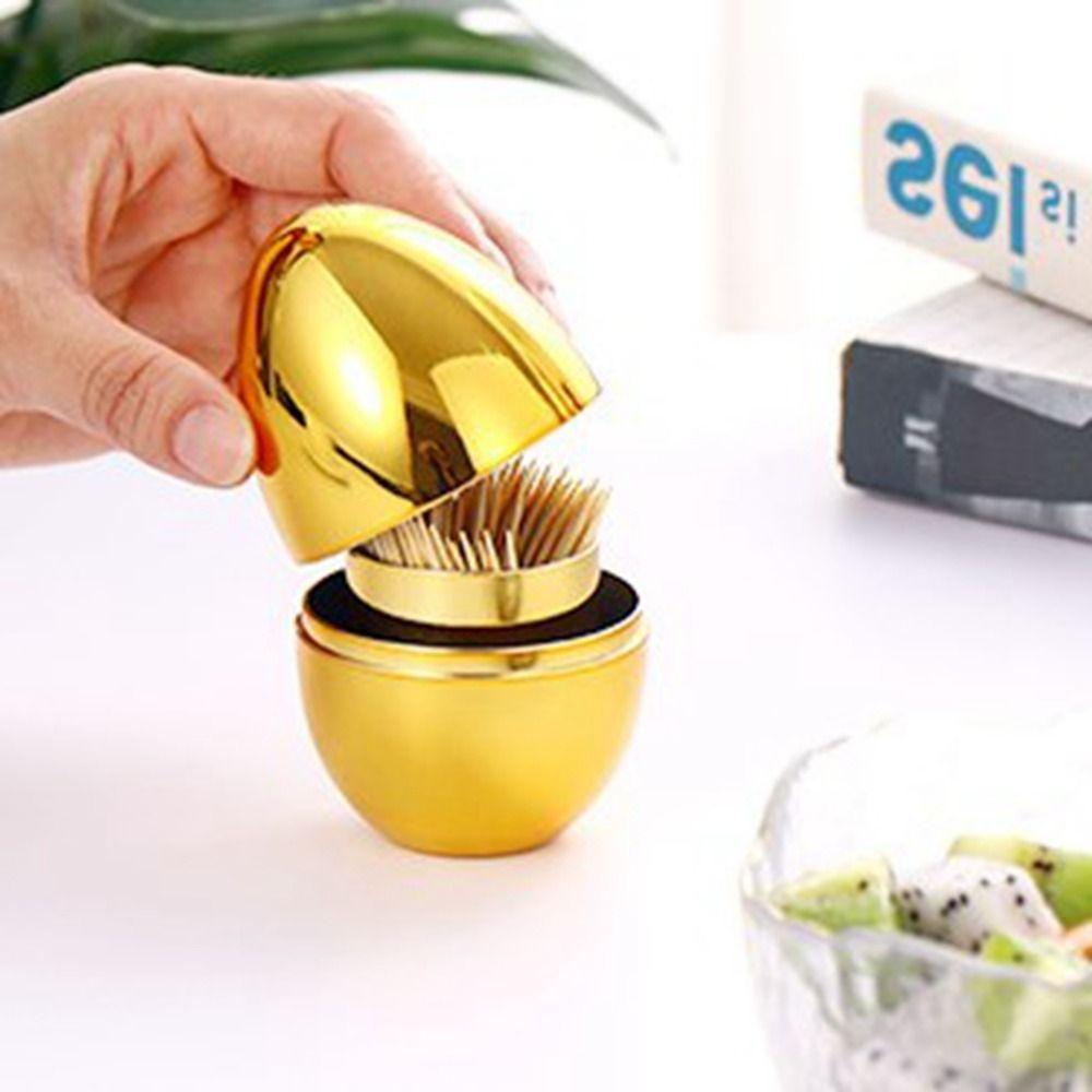 Cute Egg-shaped Toothpick Jar Egg-shaped Unique Toothpick Storage Box Ample Storage Nordic Small Toothpick Jar Ornaments