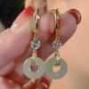 Women New Retro Chinese Style Buckle Fashion Earrings Temperament Long Palace Style Earrings Gift Jewelry