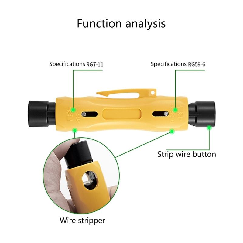 Stripping Tool Coax Coaxial Cable Wire Pen Cutter Stripper for RG59 RG6 RG7 RG11 Wire Stripping Pliers Tool Crimping