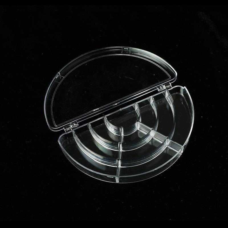 10-grid Semicircular Sector-shaped Jewelry Nail Slices Small Jewelry Storage Box