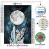 Popular 5D Diy Cross Stitch Moon Phase Painting Full Drill Cross-Stitch Crafts Kit Wall Sticker Home Decor