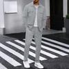 Men's Light Khaki Long Sleeve Jacket and Pants Set