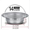 3 Sizes 304 Stainless Steel Sink Filter with Handle Fine Mesh Sink Strainer Kitchen Deep Light Style Food Hair Srceen Drains