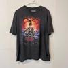 Stranger Things Mens T-Shirt Size 2XL Black Faded Distressed Ripped Tee