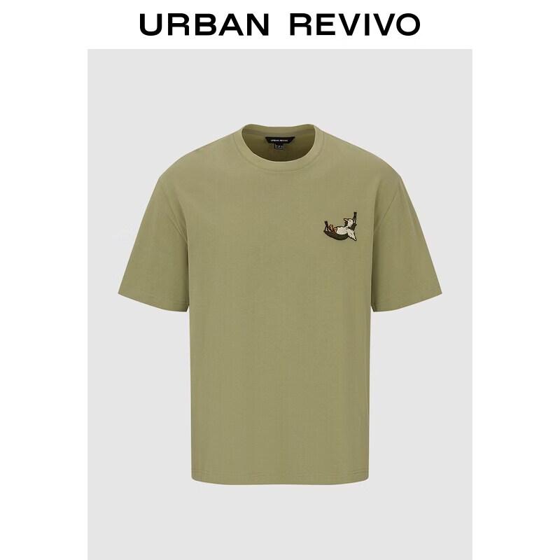 UR2026 Men s Casual Embroidered Cotton T-Shirt S