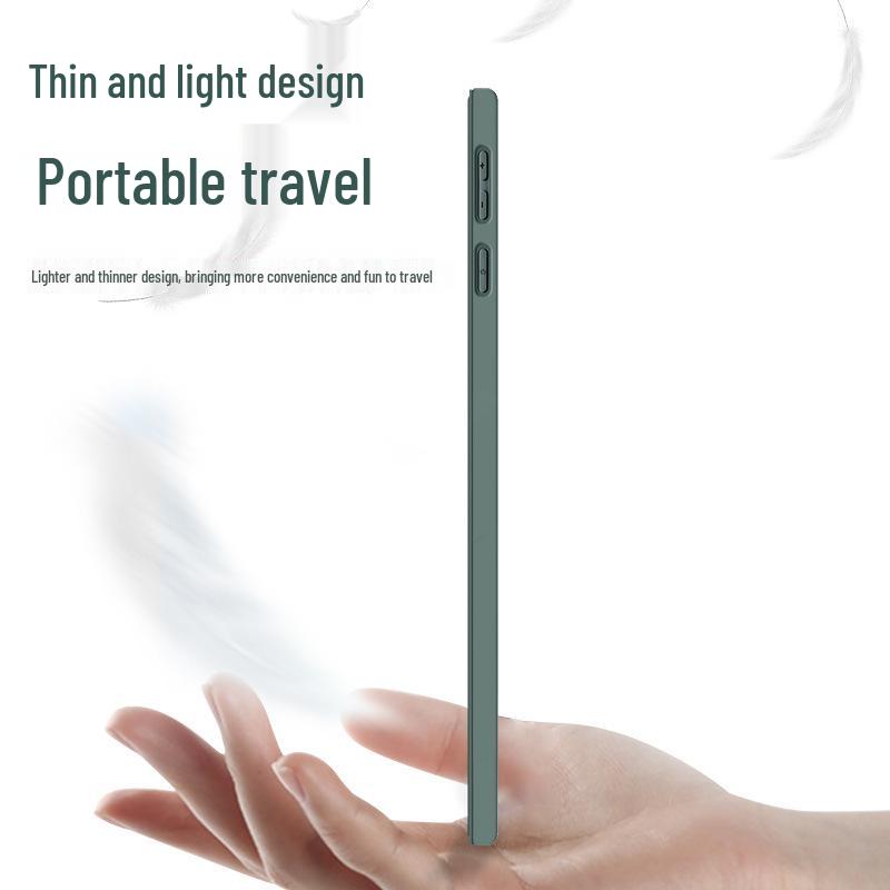 Suderinamas silikoninis ir odinis trijų dalių dėklas Samsung Galaxy Tab A7 T500 & A8 X200 (2021 m) P610