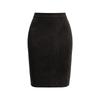 Faux Suede Skirts for Women Fall Winter Mini High Waisted Casual Pencil Bodycon Work Elegant Outfit Office Skirt Women's Vintage Knee Length Skirts