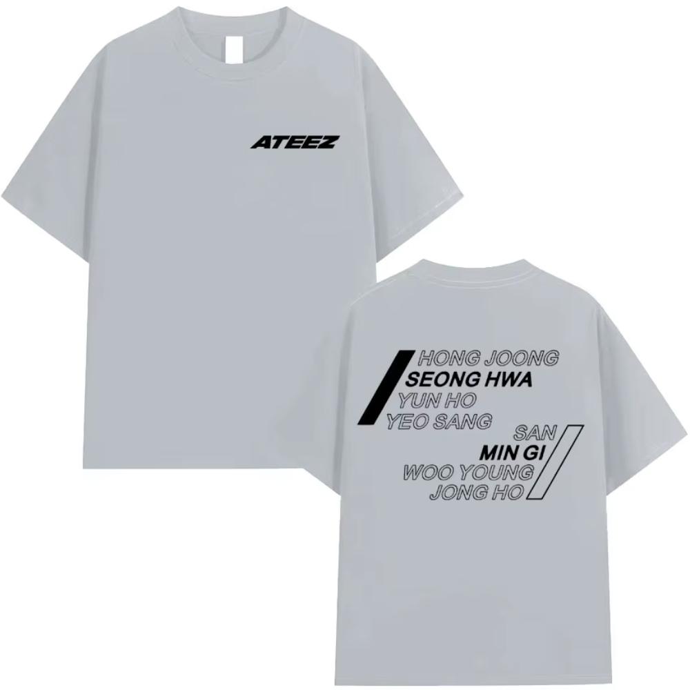 Ateez World Tour T-shirt Hongjoong Seonghwa Yunho Yeosang San Mingi Wooyousng Jongho Graphic Short Sleeve Tshirt Streetwear