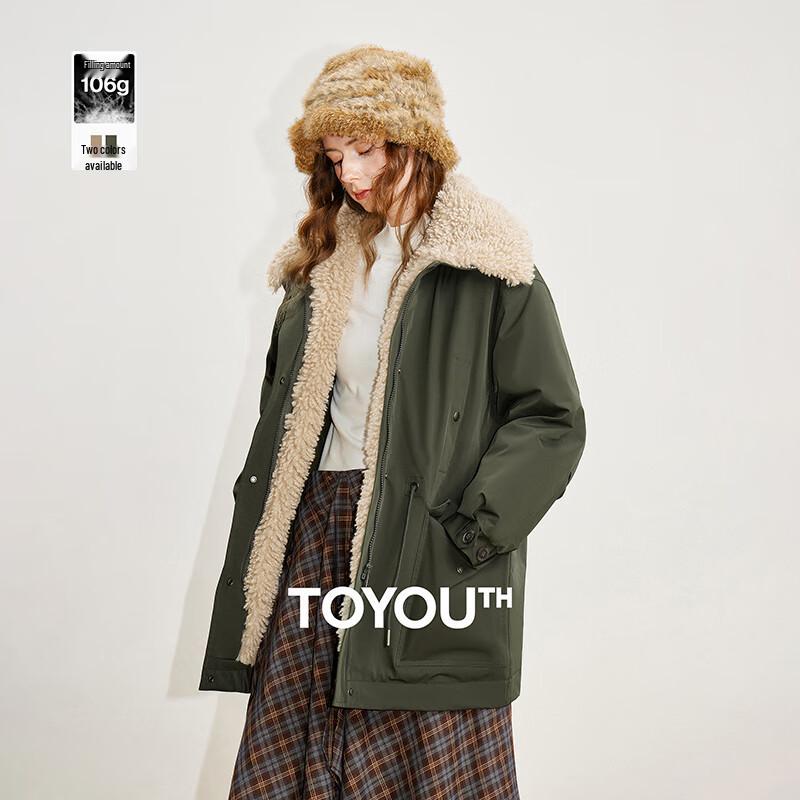 Chuyu Women's 2025 Winter 90% Down Teddy Fleece Barn Jacket
