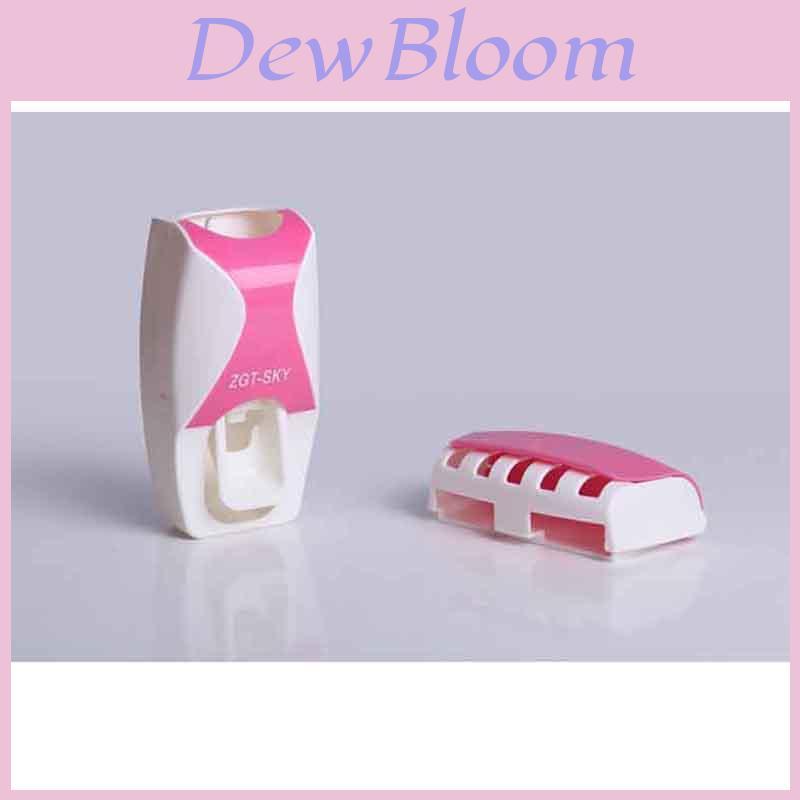 Dispenser Automatico Pigro per Dentifricio e Porta Spazzolino da Denti Supporto a Parete per Adulti e Bambini