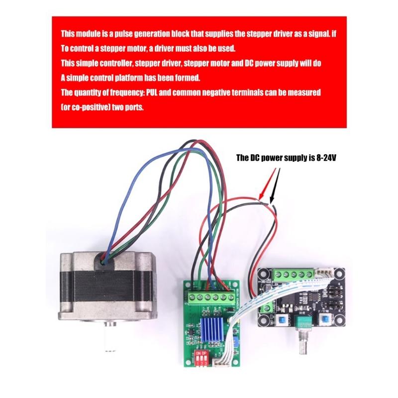 Stepper Motor Speed Controller Module 24V 12V Compatible Three Frequency PWM Pulse Generator Forward Reverse Function