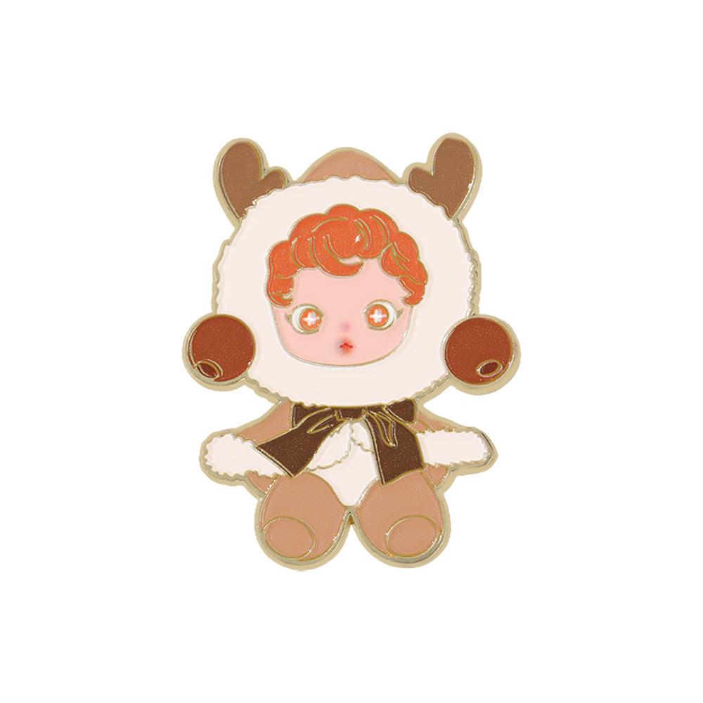 Cartoon Animation DIMOO Series Metal Badge Cute Baby Set POP MART Brooch Cute Clothes Decoration